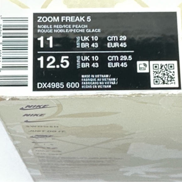 Men’s Nike Zoom Freak 5 Alphabet Bros Size 11 Basketball Shoes DX4985-600 New - Picture 11 of 11